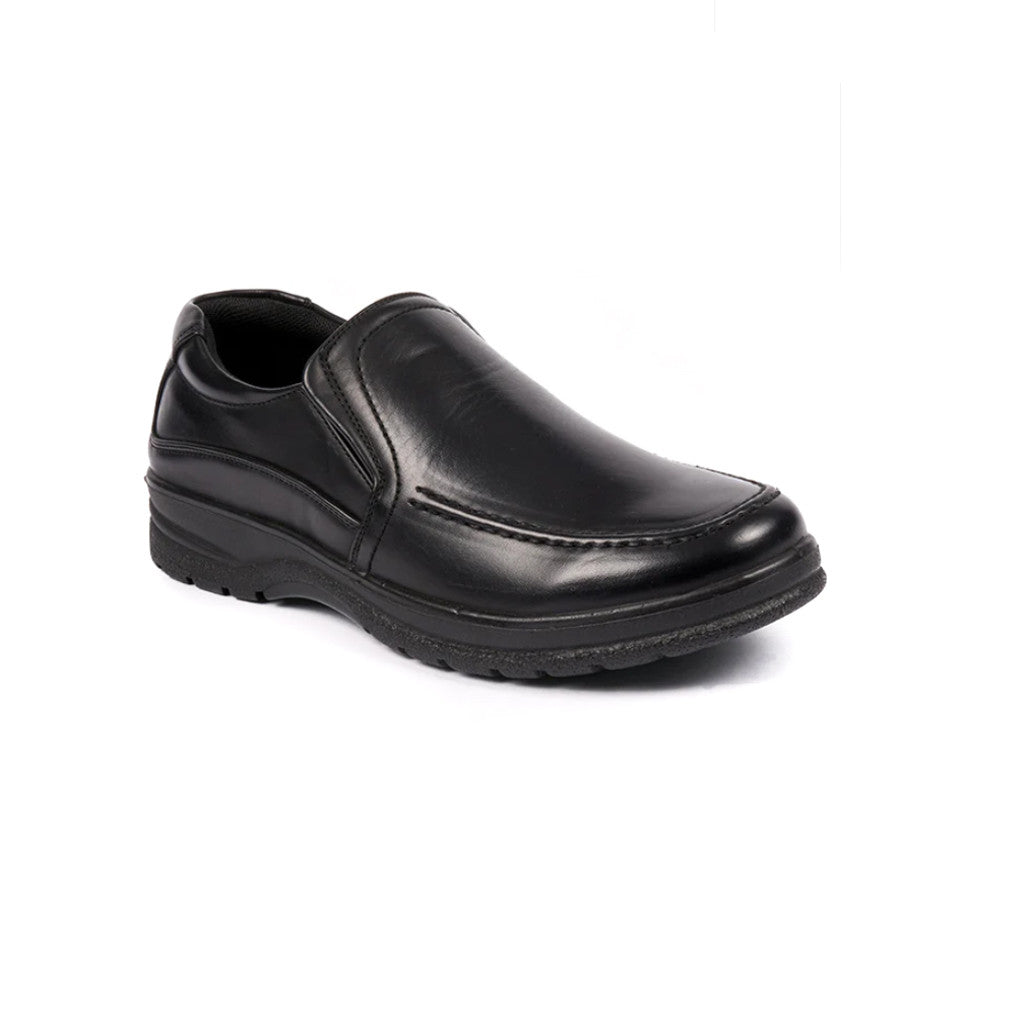 Dr Lightfoot Mens Memory Foam Orthopaedic Wide Fit Slip On Shoes Black