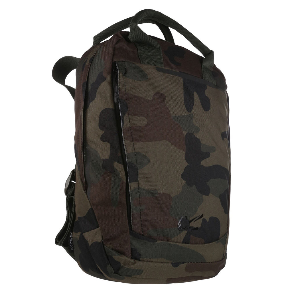 Regatta 12 Litre Canvas Backpack Rucksack Work Sports Travel Hiking School Bag - Camo