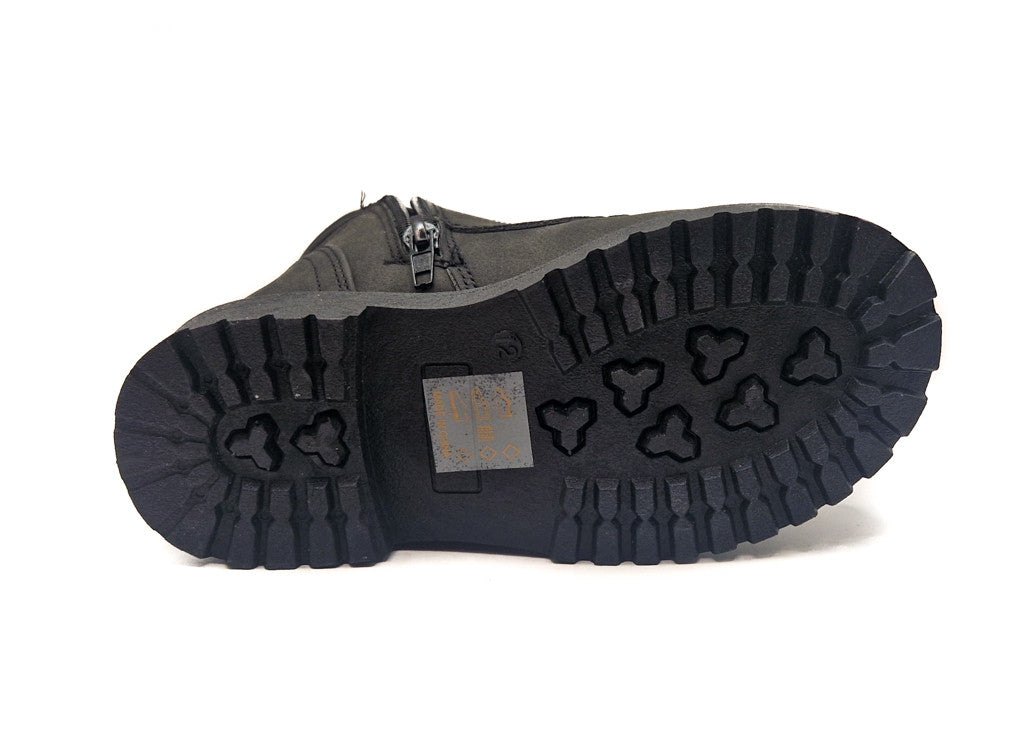 Girls Biker Winter Ankle Boots Black