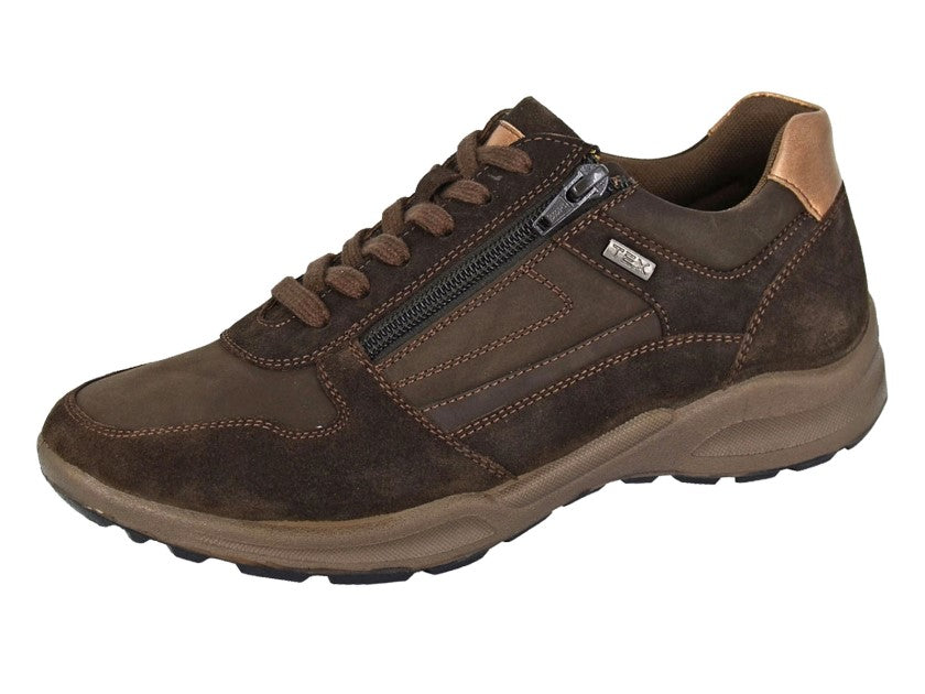 Mod Comfys Womens Leather Walking Trainers Brown