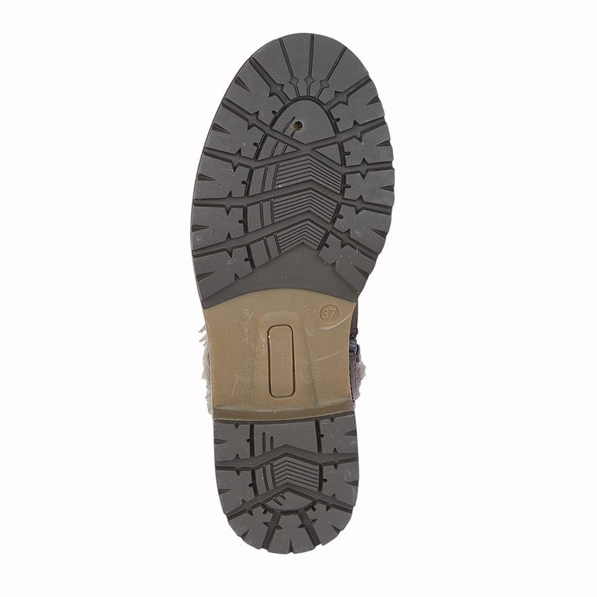 Cipriata Womens Pull On Fur Collar Lined Winter Warm Snow Ladies Ankle Boot Size 3-8