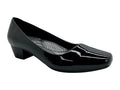 Boulevard Ladies Court Shoes Low Heel Comfort Pumps - Black, Navy, Patent