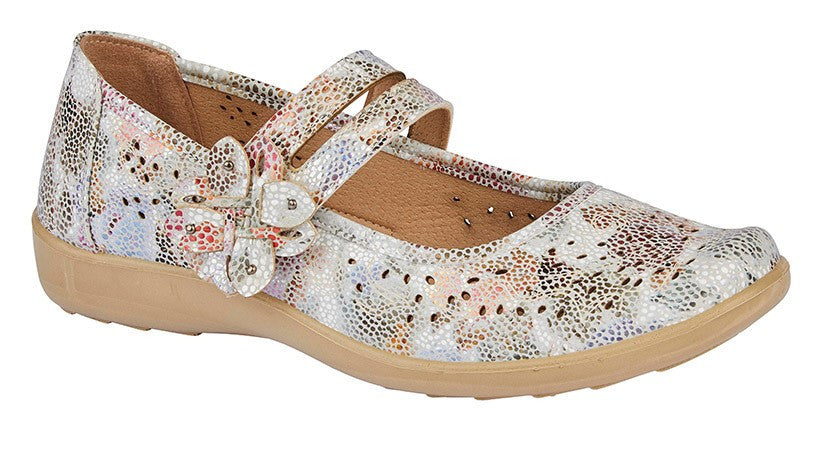 Ladies Mary Jane Sandals Flat Casual Floral Comfort Shoes