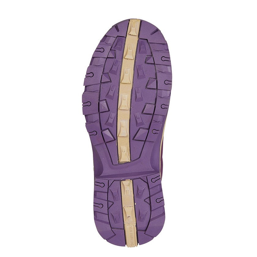 Johnscliffe Ladies Waterproof Leather Hiking Boots Walking Foam Ankle Waterproof Shoes Purple