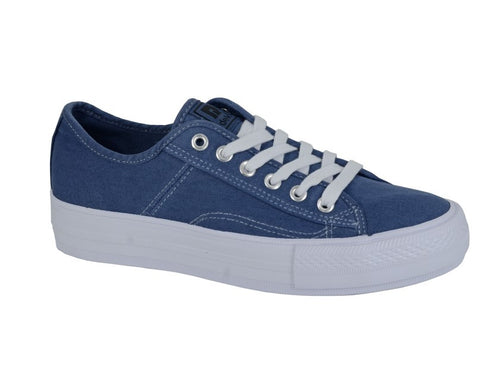 Dek Womens Canvas Lace UpTrainers Ladies Pumps - Navy