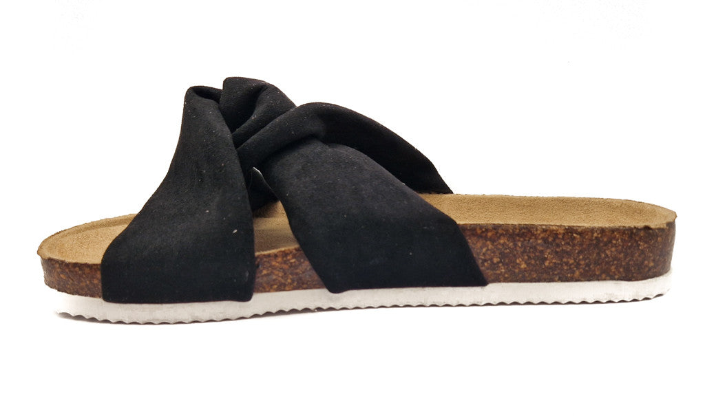 Shoes by Emma Ancona Womens Cork Slip On Sandals Black
