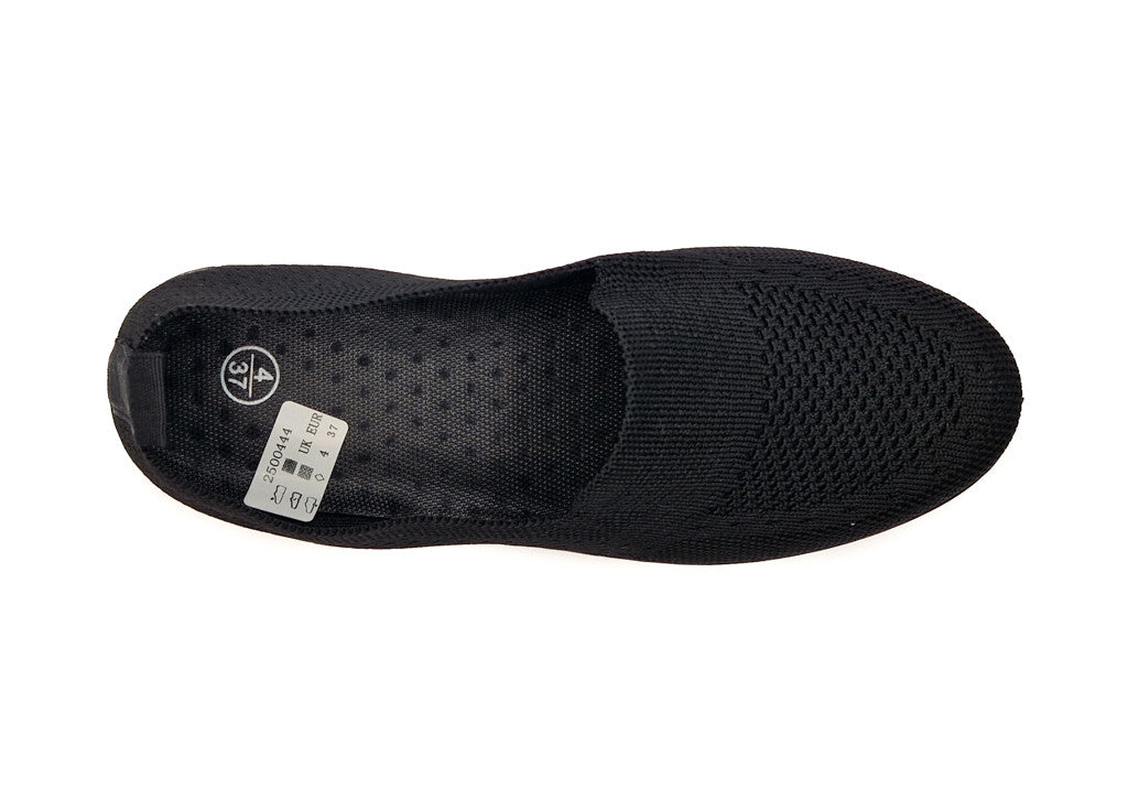 Ladies Womens Slip On Knit Sport Running Walking Canvas Comfy Trainers Shoes