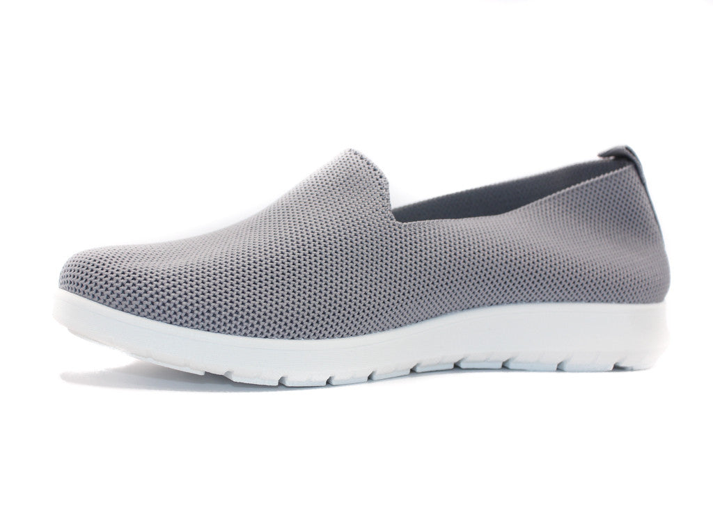 Ladies Slip On Comfortable Breathable Running Trainers Grey
