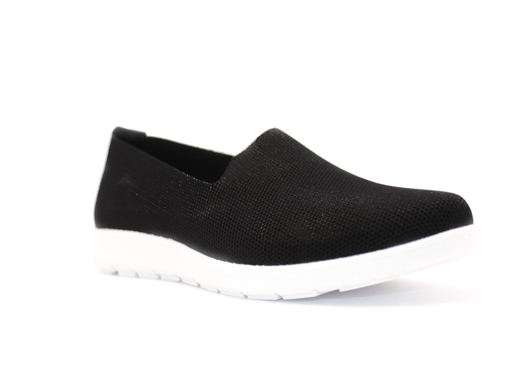Ladies Slip On Comfortable Breathable Running Trainers Black