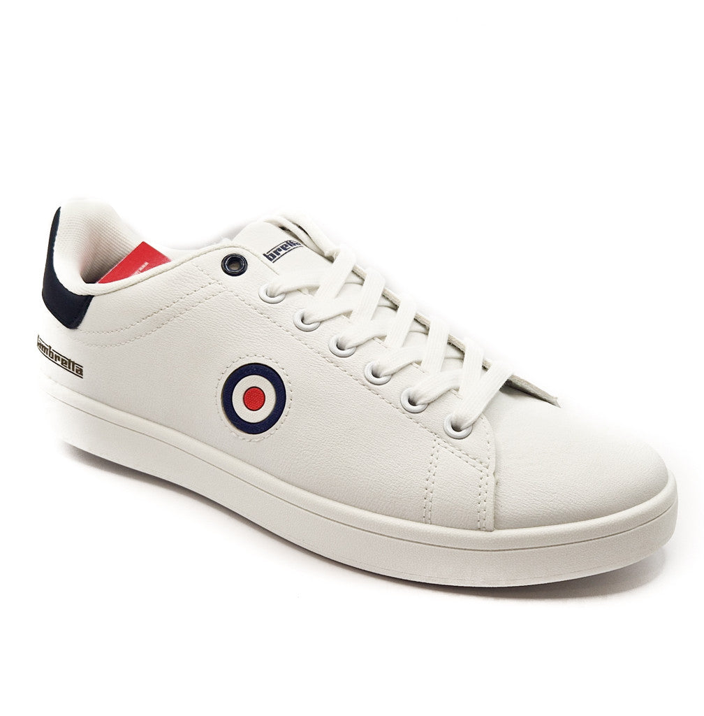 Lambretta Pinball Mens White Lace Up Trainer