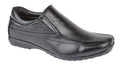 US Brass boys Black Classic Slip On School Wedding Work Comfort Smart Shoes Size