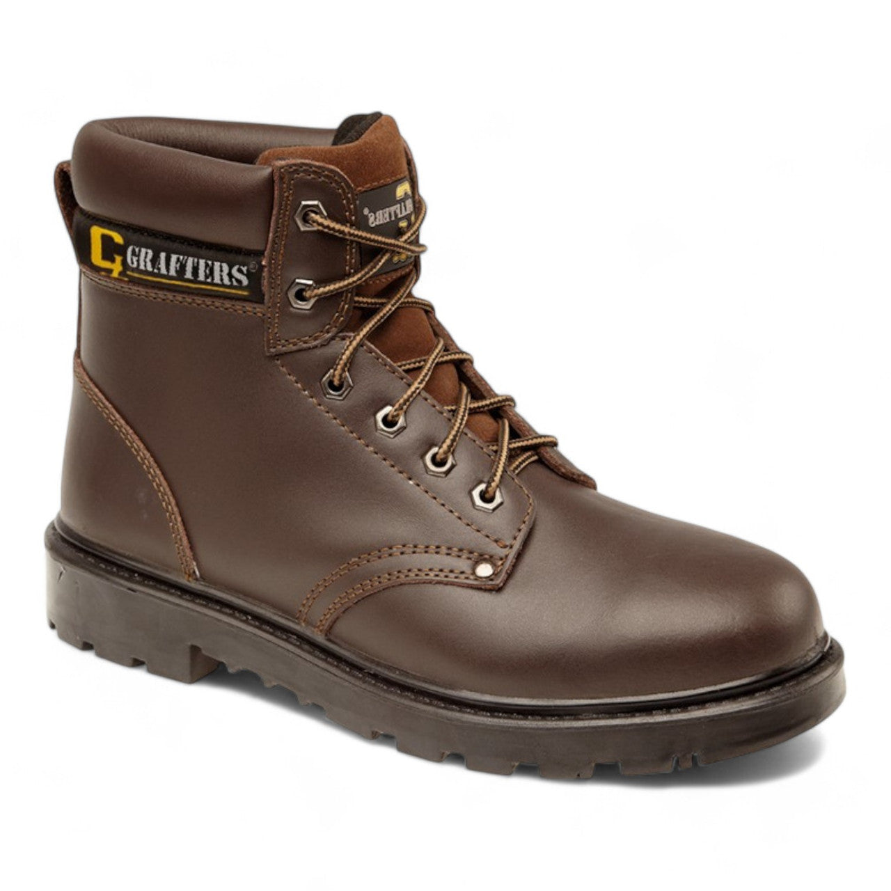 Grafters Mens Womens Leather Work Steel Toe Boots Ankle Waterproof Size 4-16