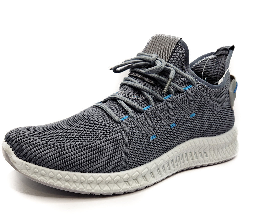 Mens Casual Sports Mesh Trainers Shoes Grey