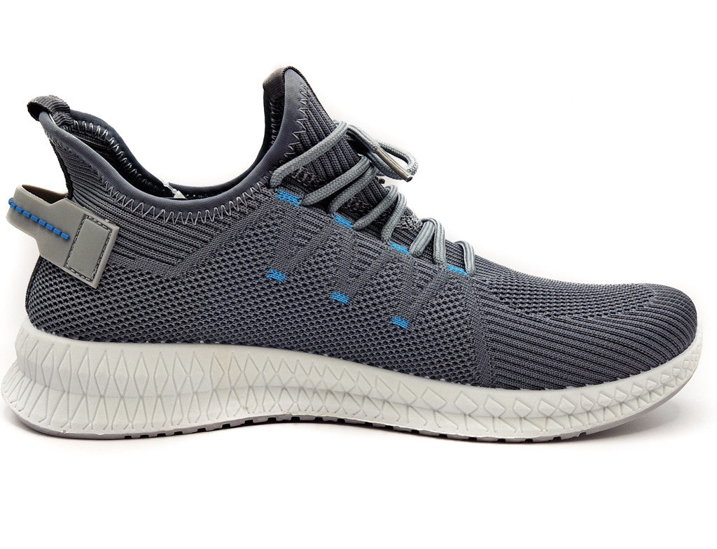 Mens Casual Sports Mesh Trainers Shoes Grey