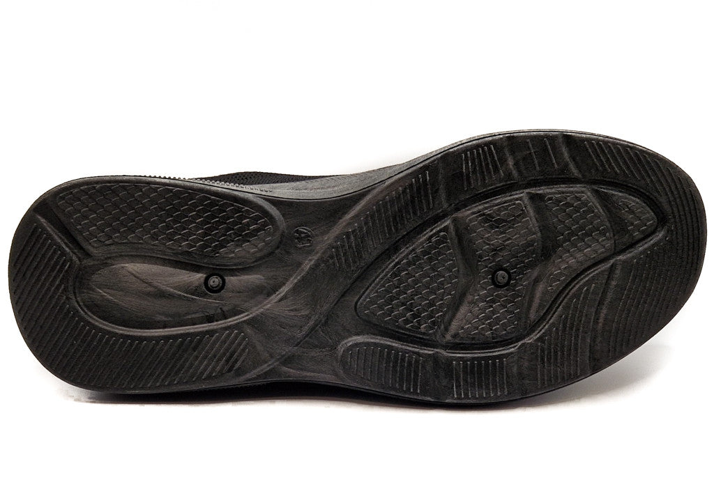 Mens Casual Sports Mesh Elasticated Trainers Shoes Black