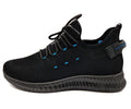 Mens Casual Sports Mesh Trainers Shoes Black