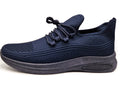 Mens Casual Sports Mesh Elasticated Trainers Shoes Navy