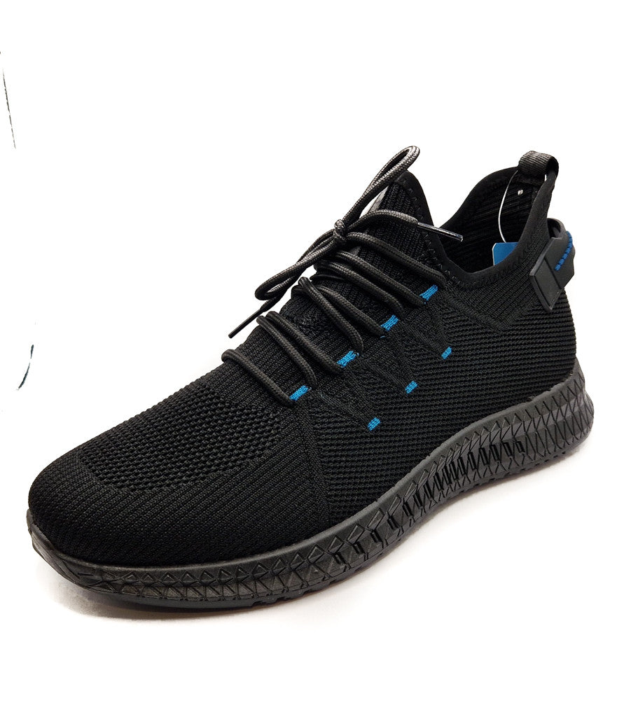 Mens Casual Sports Mesh Trainers Shoes Black