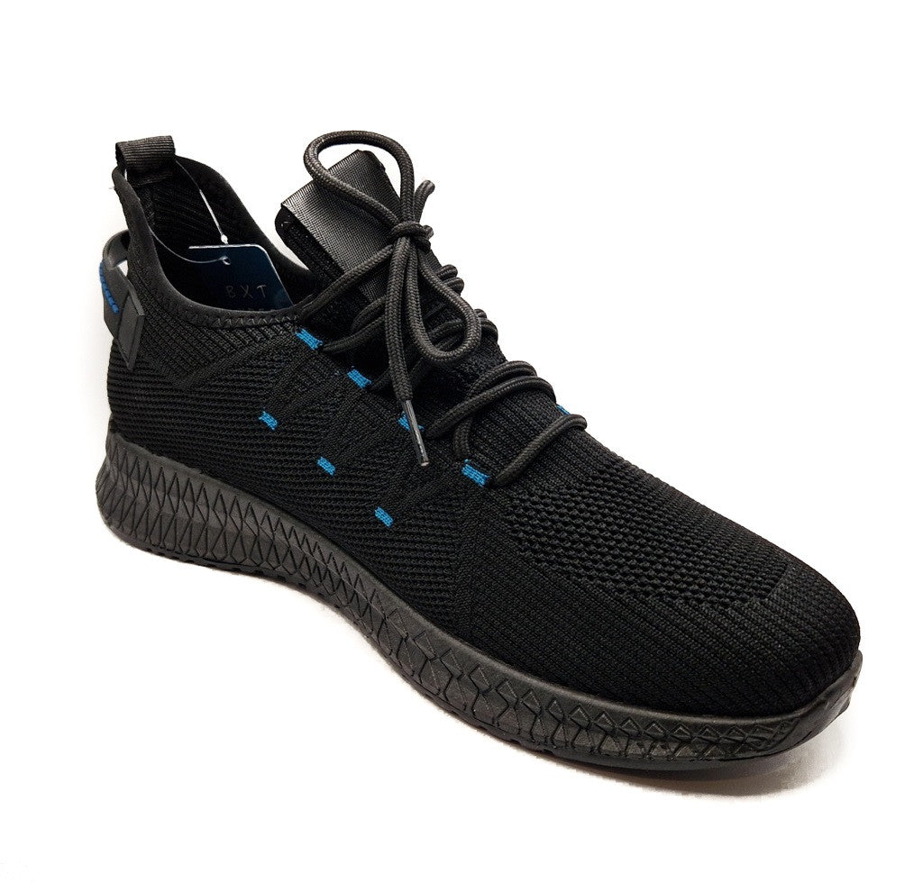 Mens Casual Sports Mesh Trainers Shoes Black