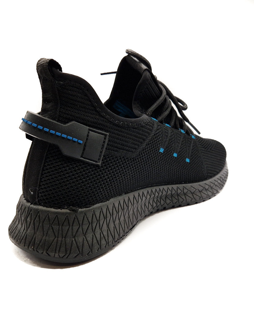 Mens Casual Sports Mesh Trainers Shoes Black