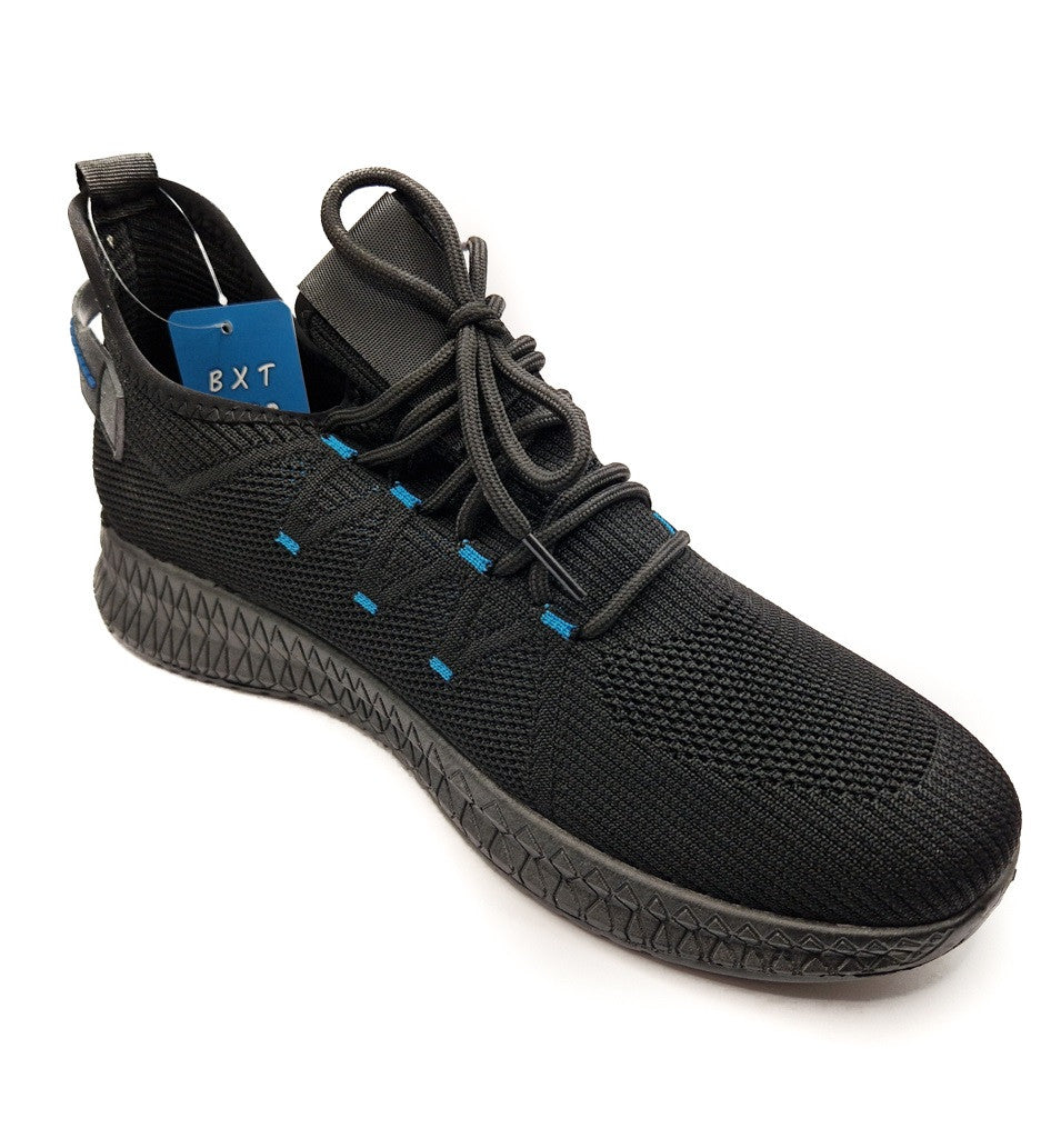 Mens Casual Sports Mesh Trainers Shoes Black