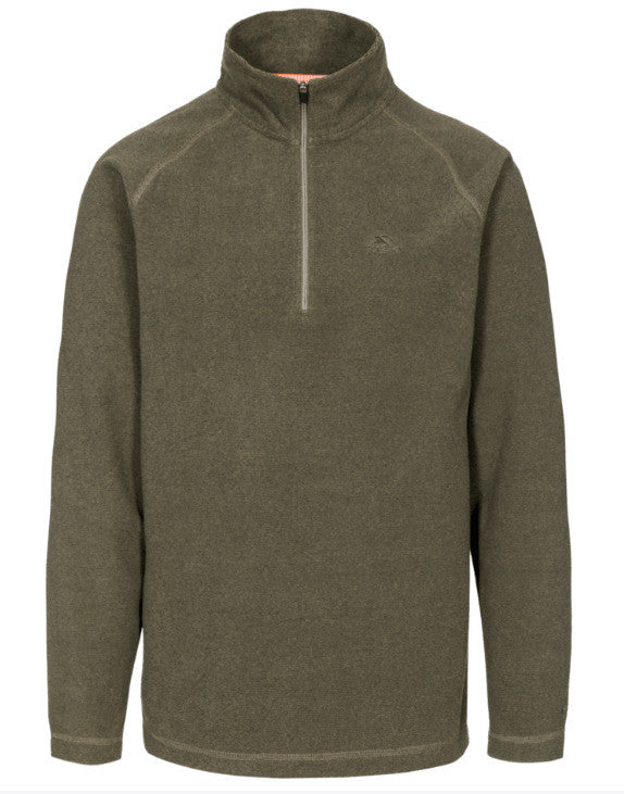 Trespass Men's Keynote Lightweight Half Zip Fleece Moss