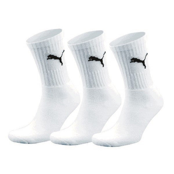 Puma Mens White Crew Socks Regular Cushioned