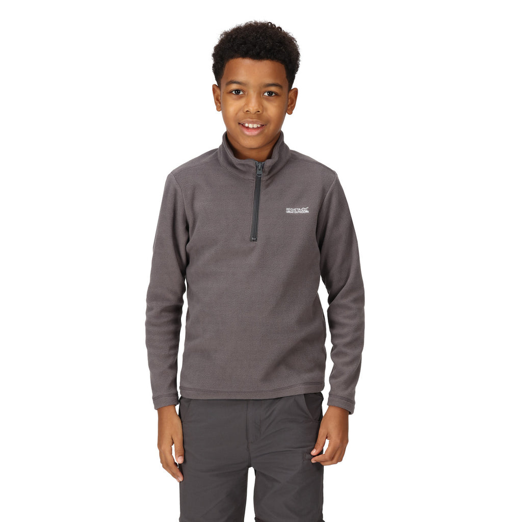 Regatta Kid's Hotshot Lightweight Half Zip Fleece Seal Grey
