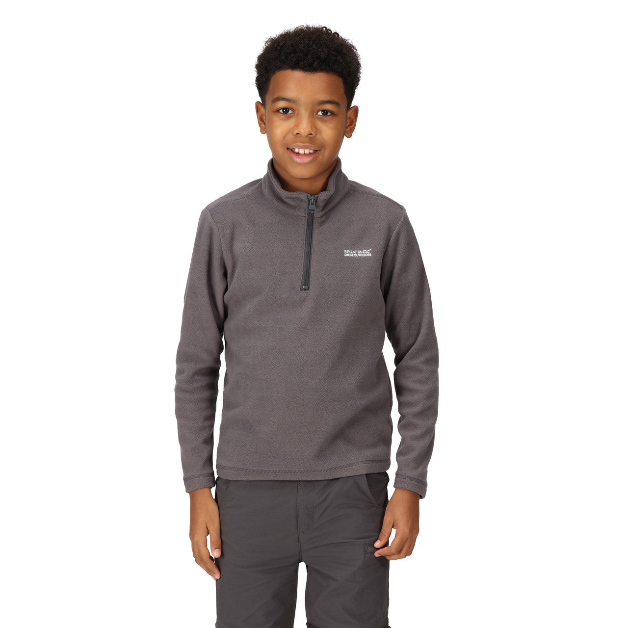 Regatta Kid's Hotshot Lightweight Half Zip Fleece Seal Grey
