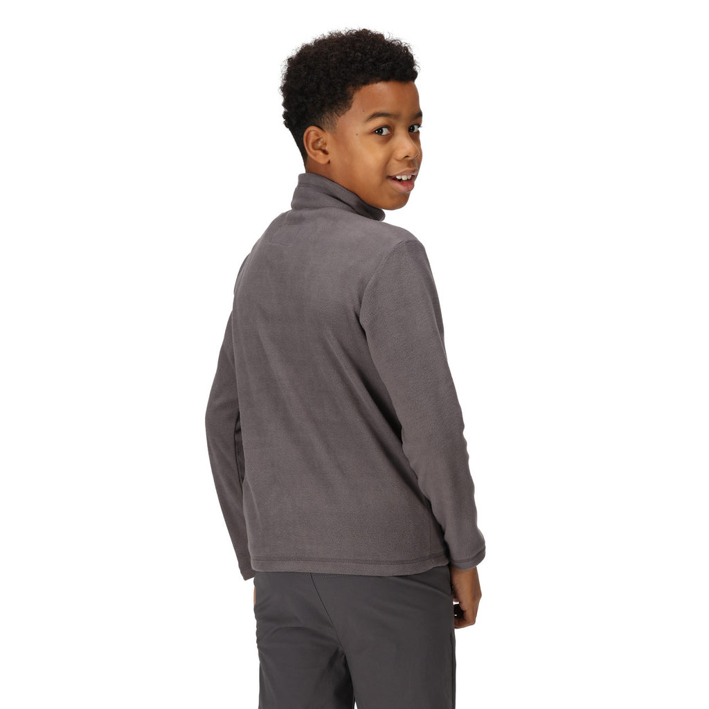 Regatta Kid's Hotshot Lightweight Half Zip Fleece Seal Grey