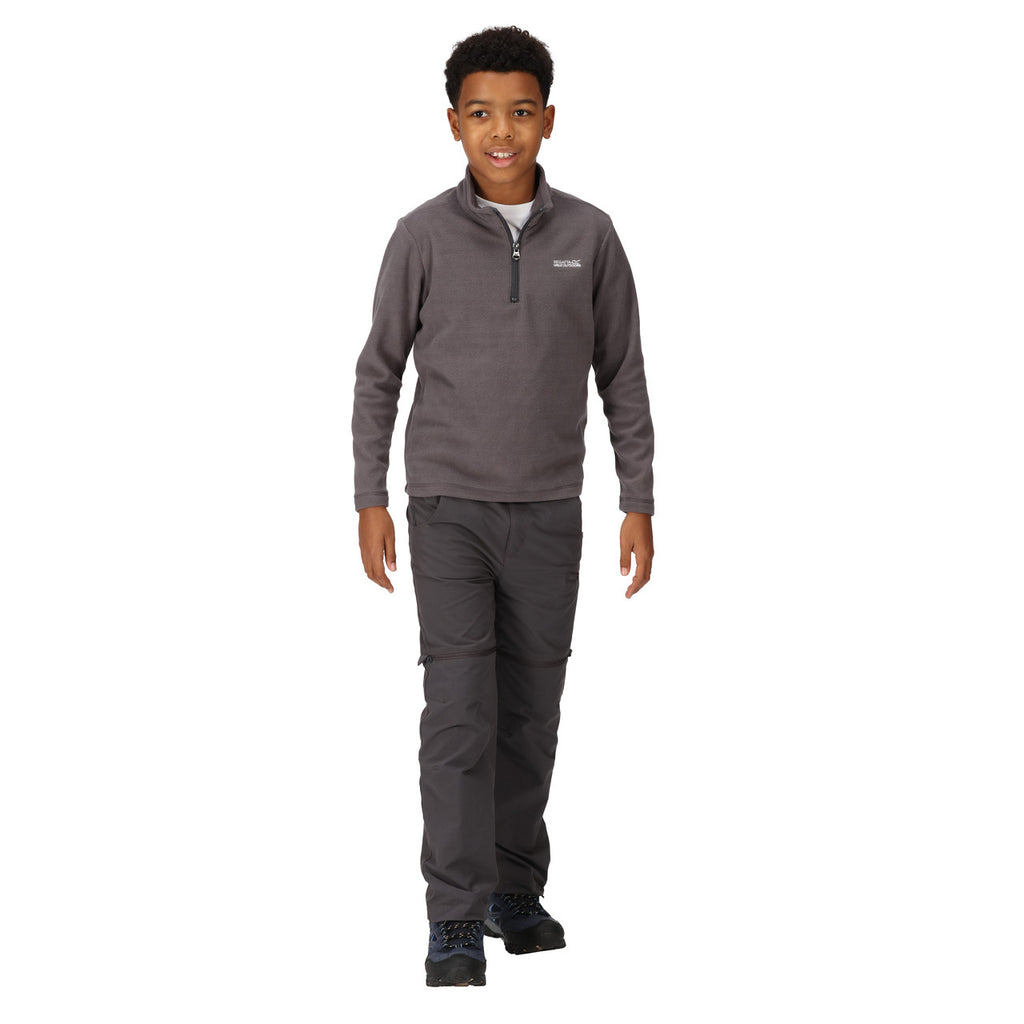 Regatta Kid's Hotshot Lightweight Half Zip Fleece Seal Grey
