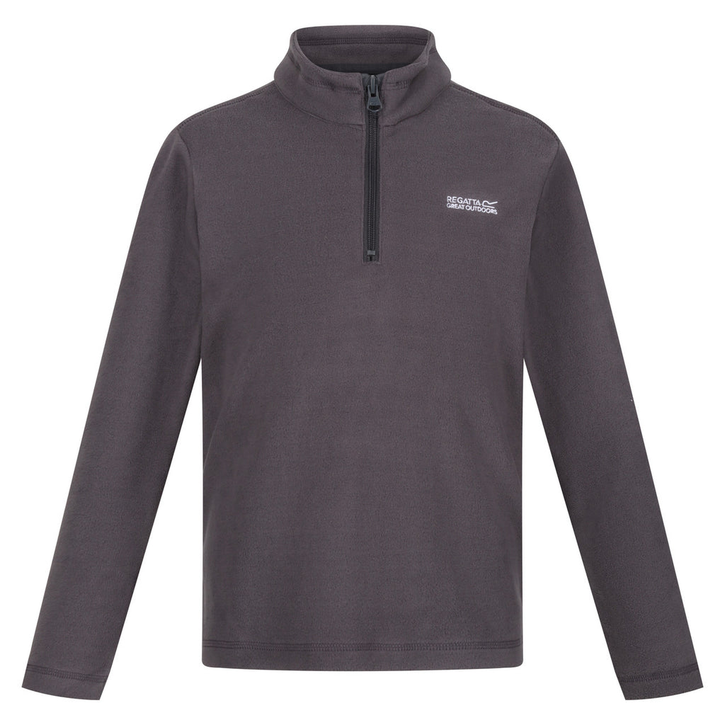 Regatta Kid's Hotshot Lightweight Half Zip Fleece Seal Grey