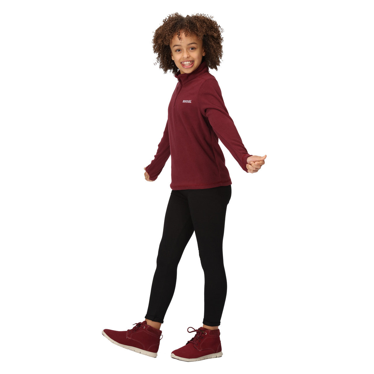 Regatta Kid's Hotshot Lightweight Half Zip Fleece Burgundy