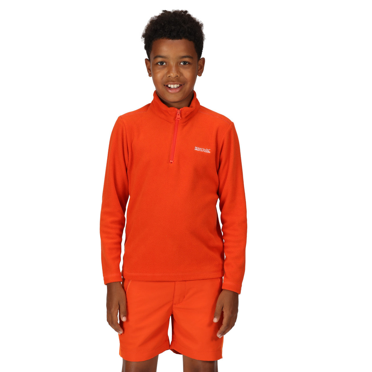 Regatta Kid's Hotshot Lightweight Half Zip Fleece Rusty Orange