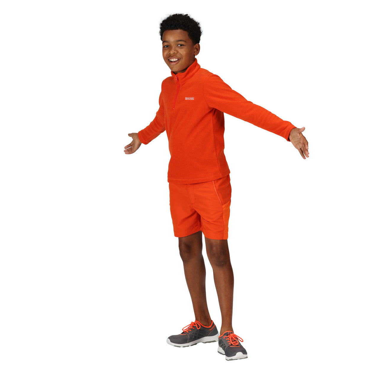 Regatta Kid's Hotshot Lightweight Half Zip Fleece Rusty Orange