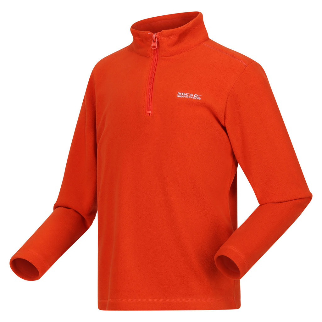 Regatta Kid's Hotshot Lightweight Half Zip Fleece Rusty Orange