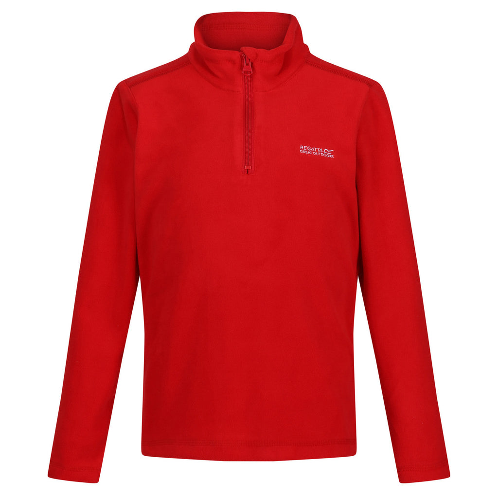 Regatta Kid's Hotshot Lightweight Half Zip Fleece Chinese Red