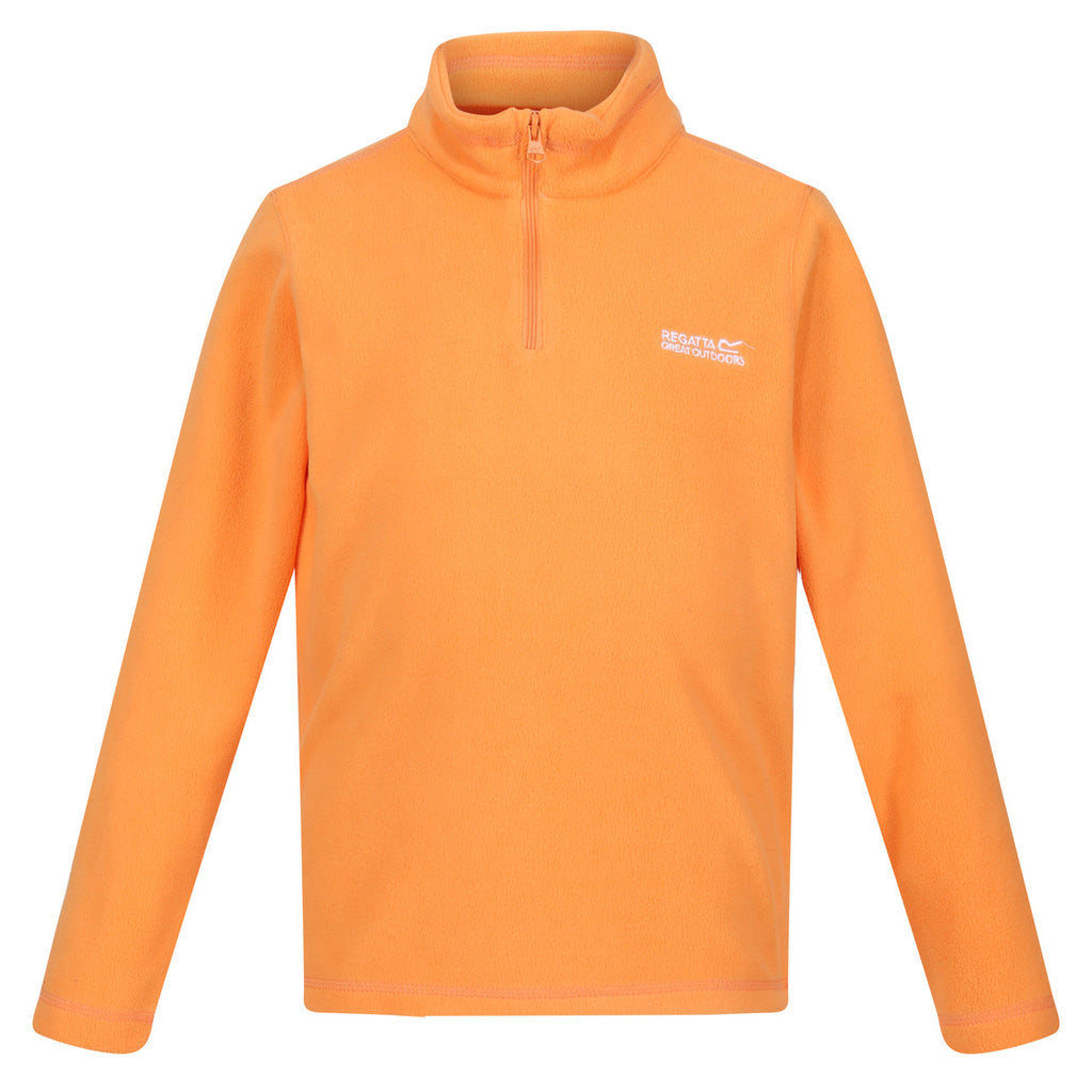 Regatta Kid's Hotshot Lightweight Half Zip Fleece Apricot Crush