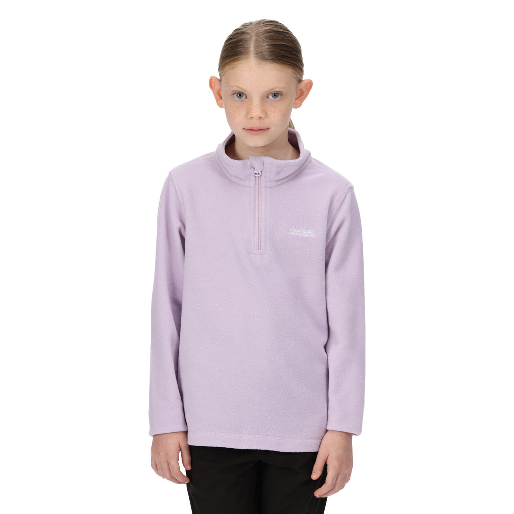 Regatta Kid's Hotshot Lightweight Half Zip Fleece Pastel Lilac