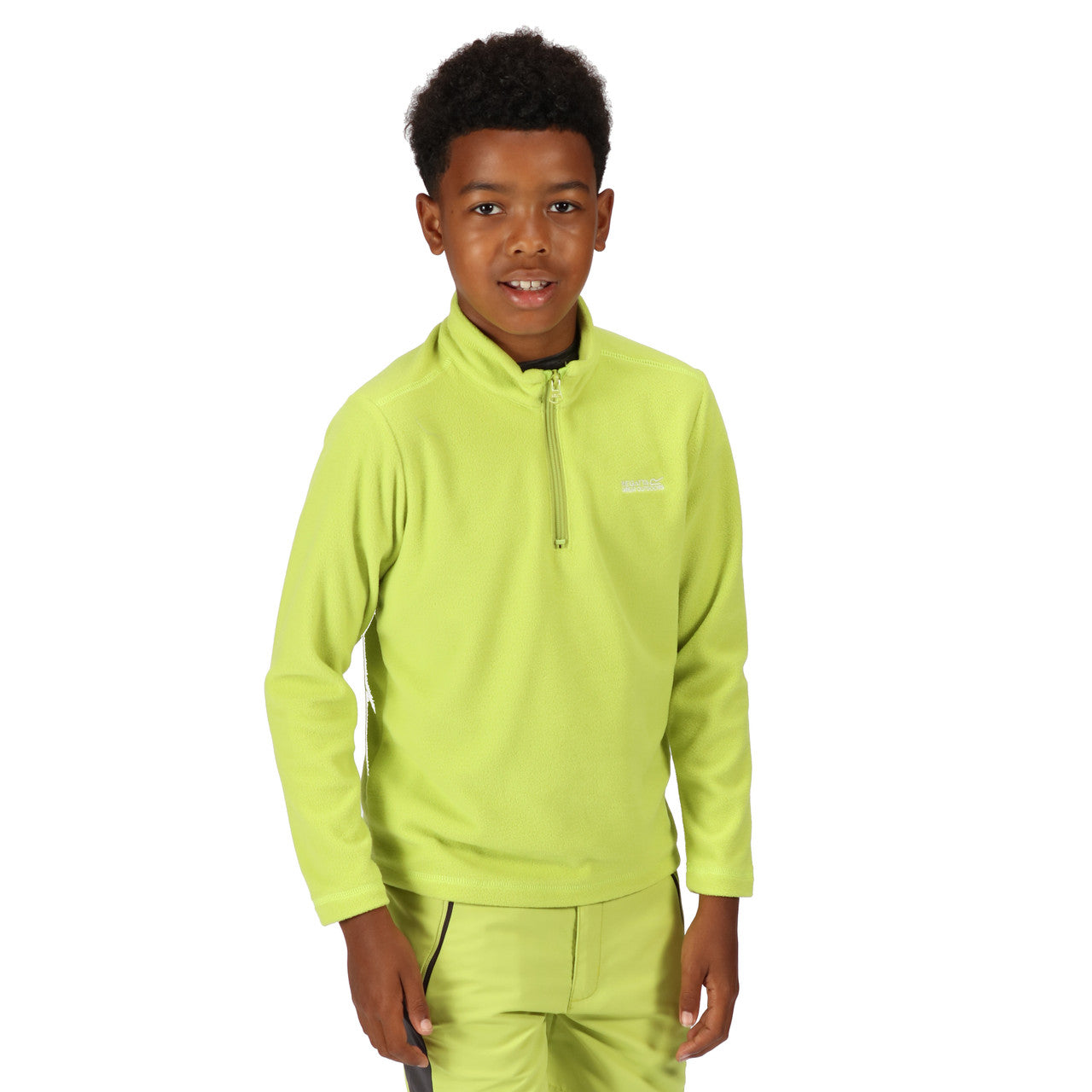 Regatta Kid's Hotshot Lightweight Half Zip Fleece Green Algae