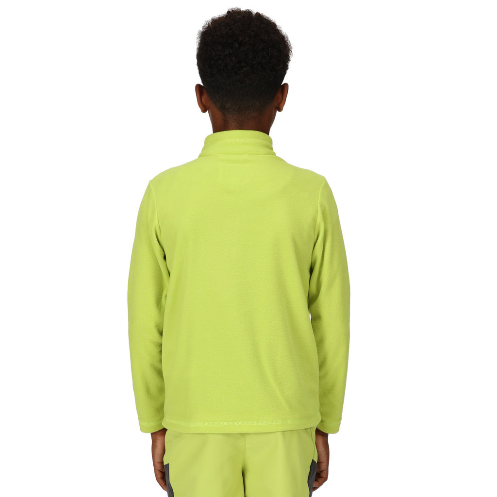 Regatta Kid's Hotshot Lightweight Half Zip Fleece Green Algae