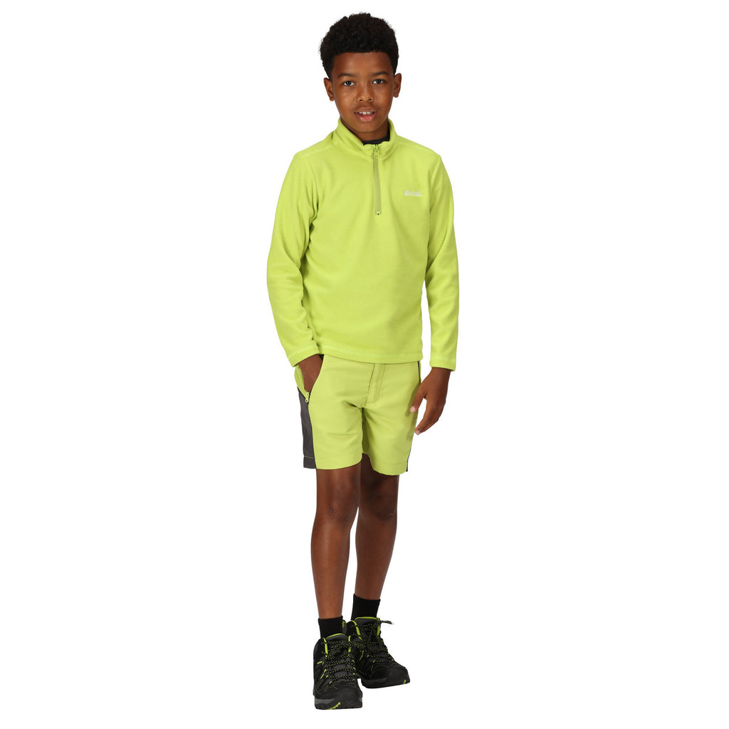 Regatta Kid's Hotshot Lightweight Half Zip Fleece Green Algae