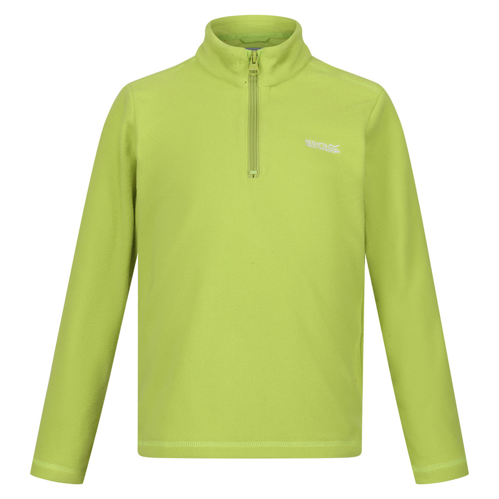 Regatta Kid's Hotshot Lightweight Half Zip Fleece Green Algae
