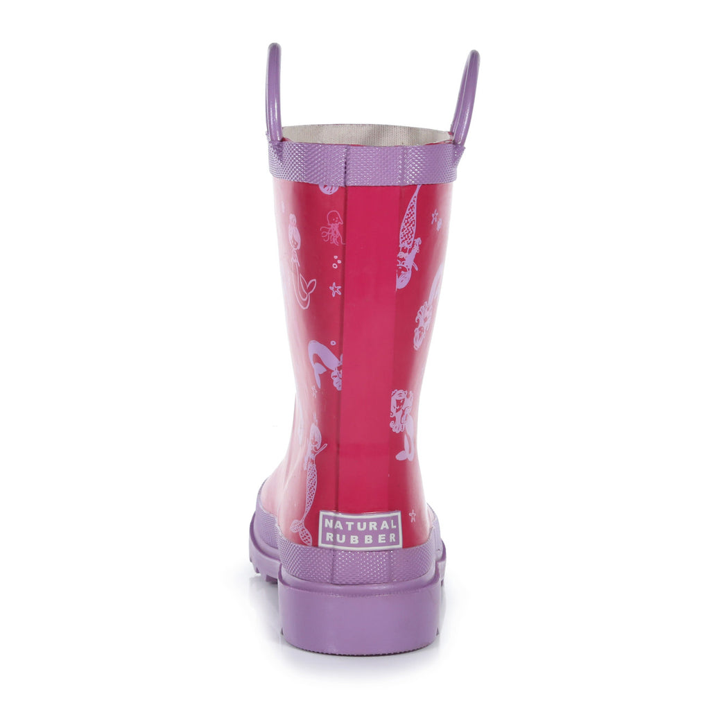 Regatta Minnow Kids Boys Girls Waterproof Wellington Boots Shark Pink Mermaid