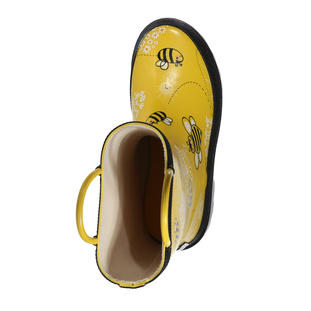 Regatta Minnow Kids Boys Girls Waterproof Wellington Boots Bee Yellow