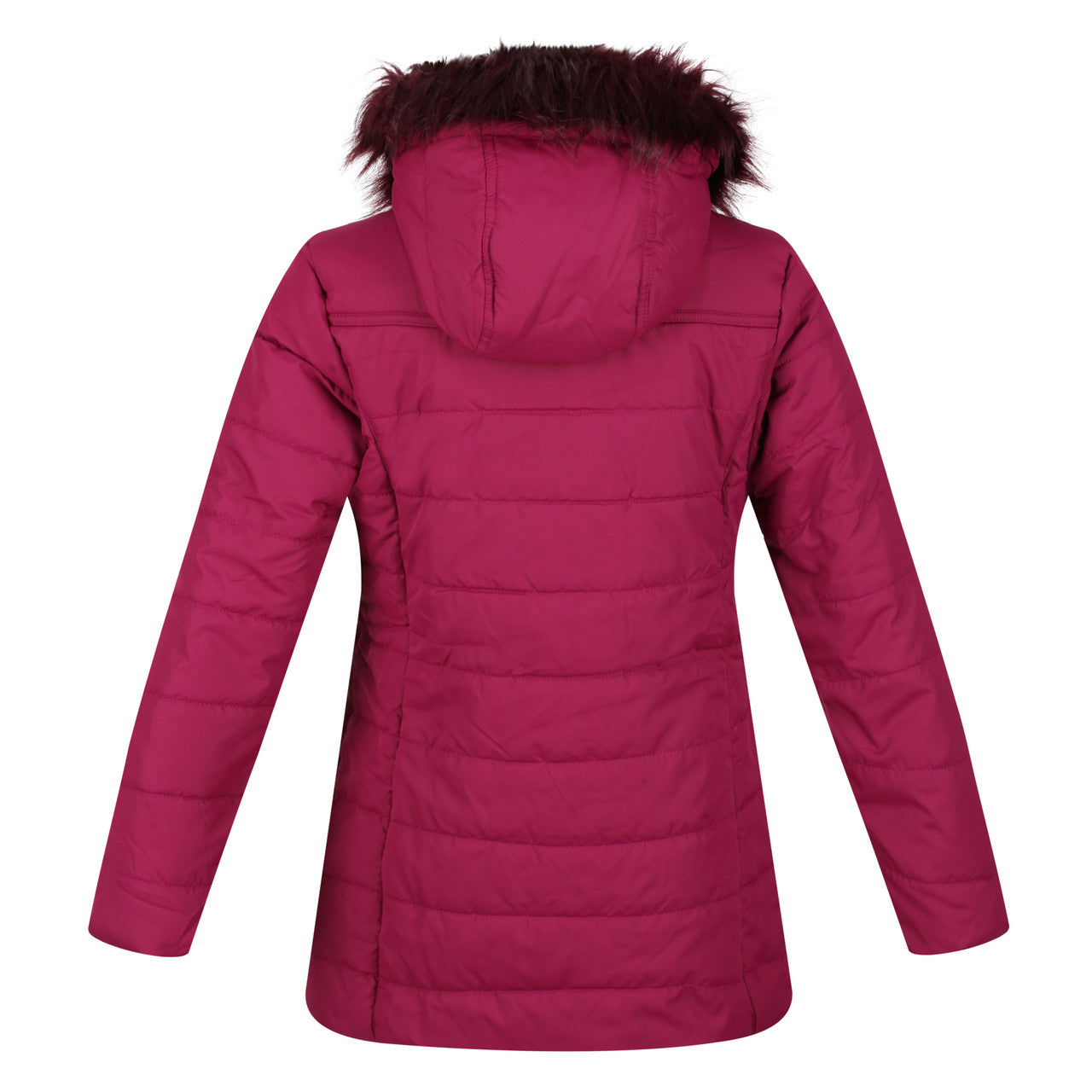 Regatta Fabrizia II Girls Full Zip Parka Hood Quilted Coat Raspberry Radiance