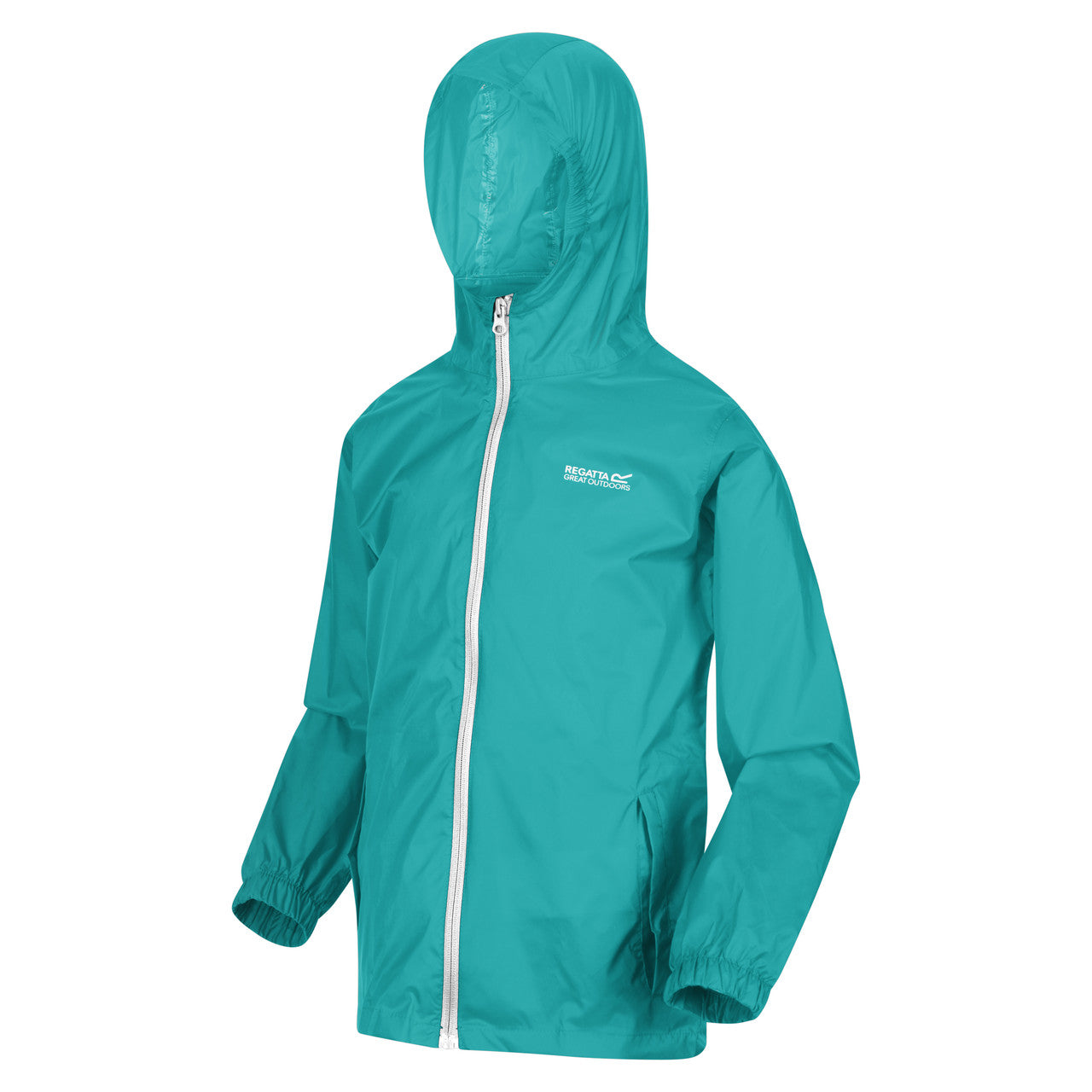 Regatta Kids' Waterproof Pack It Jacket III Turquoise