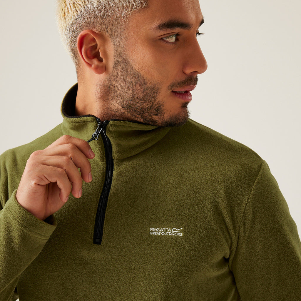 Regatta Men's Thompson Lightweight Half Zip Fleece Nephrite Green