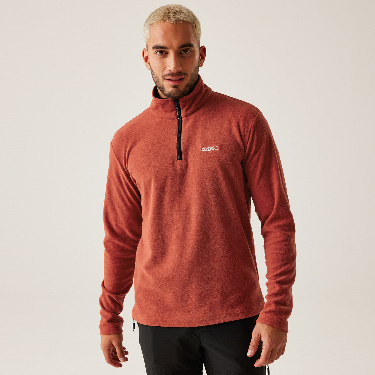 Regatta Men's Thompson Lightweight Half Zip Fleece Red Ochre