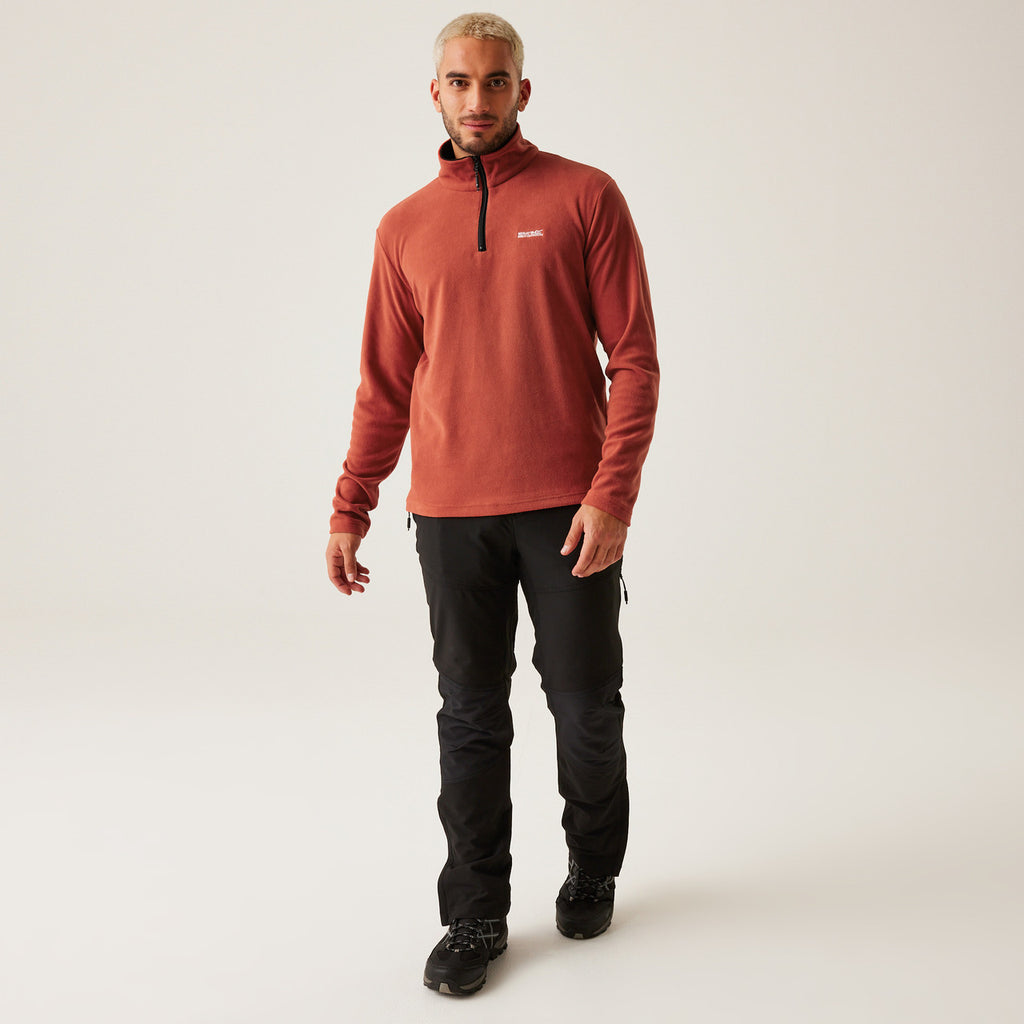 Regatta Men's Thompson Lightweight Half Zip Fleece Red Ochre